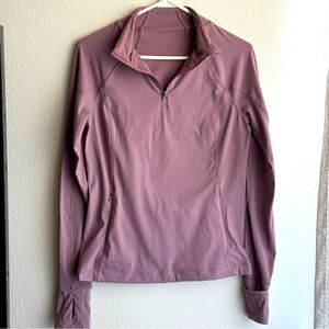 Athleta Sweater Women Small Pink Mauve Rainier Half Zip Pullover Athletic Casual